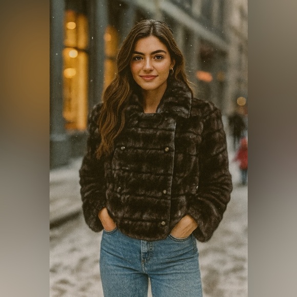 Monoplaza faux fur jacket Coat Small - Picture 1 of 7